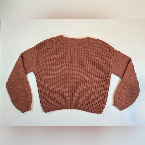 Jessica Simpson Textured Knit Sweater in Warm Brown - Picture 2 of 4